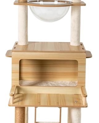 Cat Tree Tower for Indoor Cats 5-Tier Cat Tower Scratching Post Cat Climbing Frame with Climbing Steps and Swing Ball Pet Condo Cat Cage (53 * 53 * 28(cm))