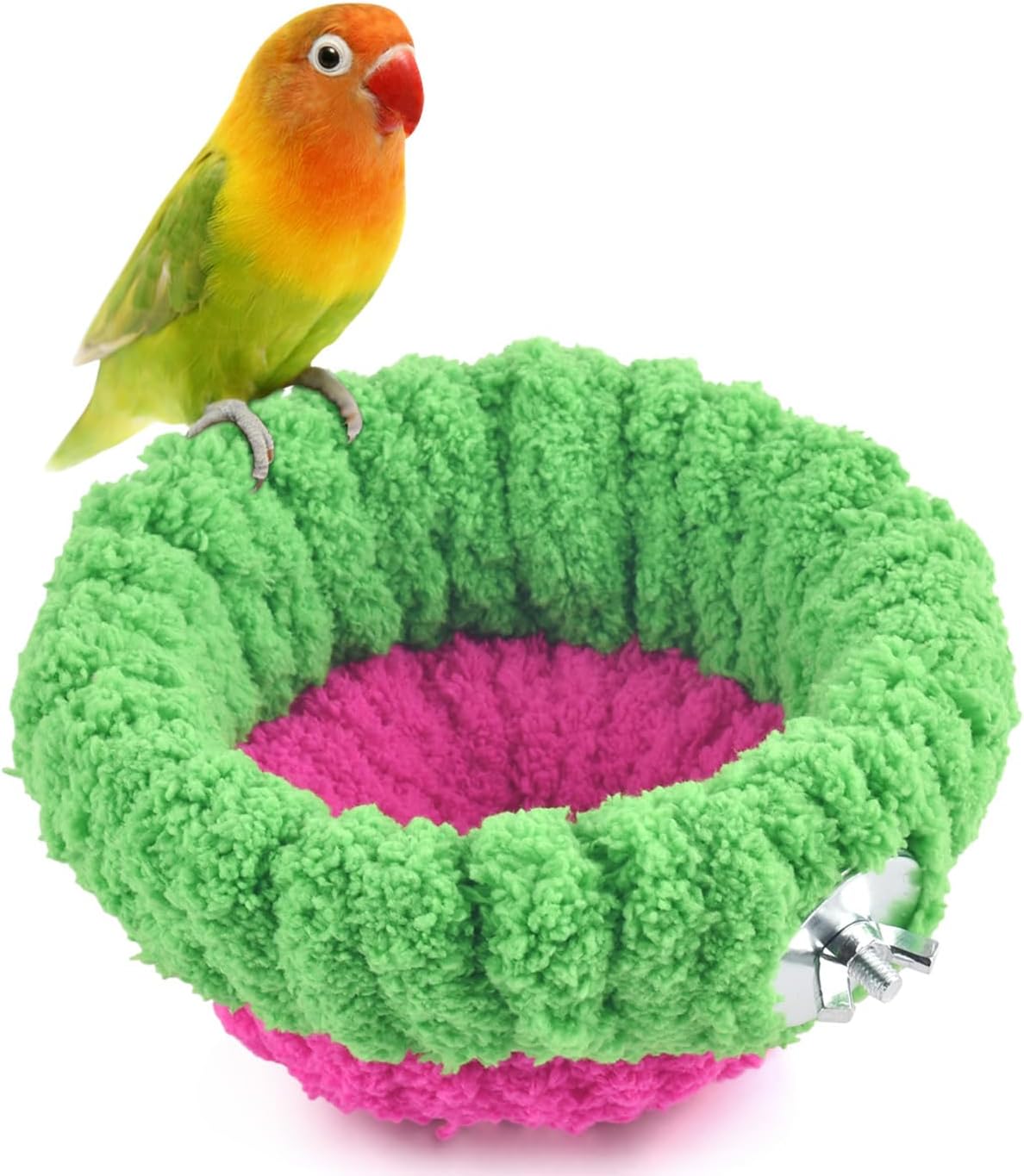 Bird Nest, Small Parrot Breeding Bed for Budgie, Parakeet, Cockatiel, Conure, Lovebird, Canary, Finch Birds (Green/Rose, Small)