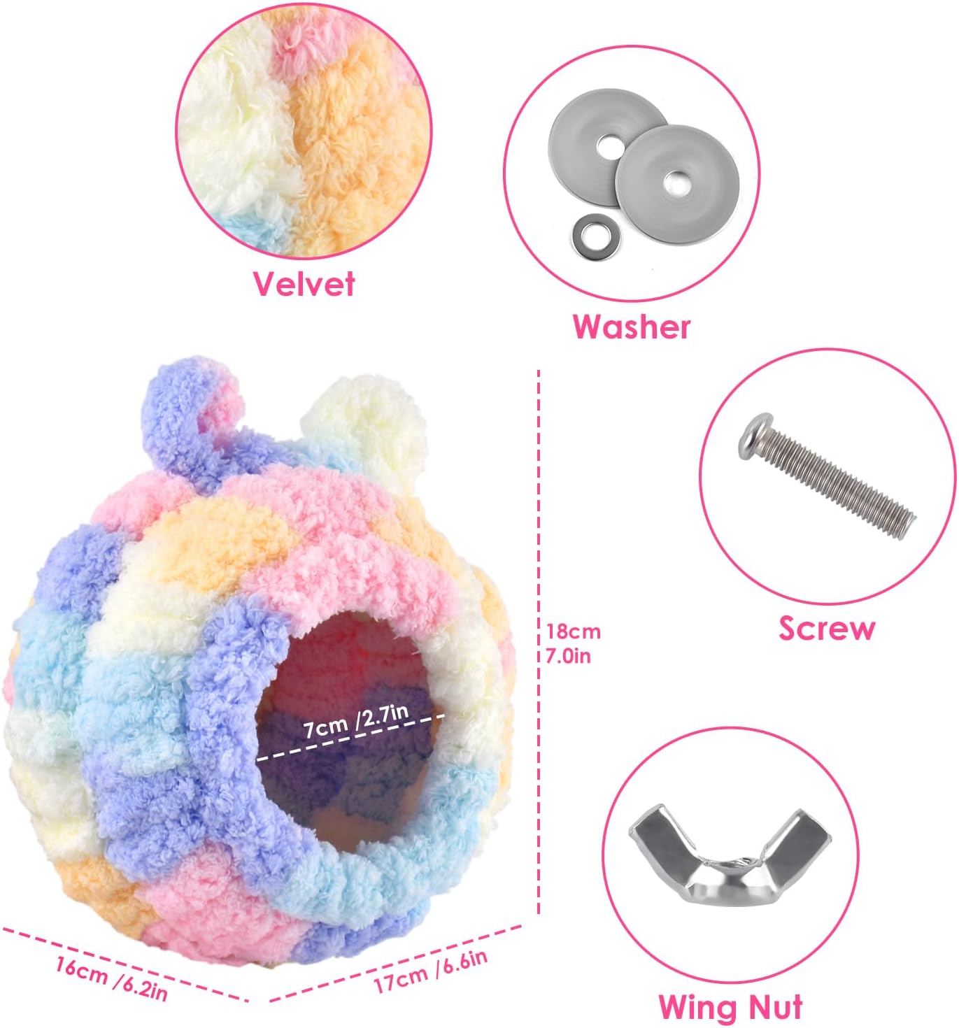 Lovebird Nest, Bird Breeding Bed Parrot Snuggle Hut Conure House for Budgie Cockatiel Conure Lovebird Canary Finch Hamster Small Pets - Image 2