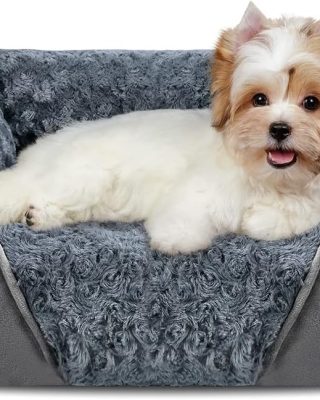 Dog Bed for Large Medium Small Dogs/Puppy, Rectangle Washable, Orthopedic, Soft Calming Sleeping Durable Pet Cuddler with Anti-Slip Bottom S(20"x19"x6")