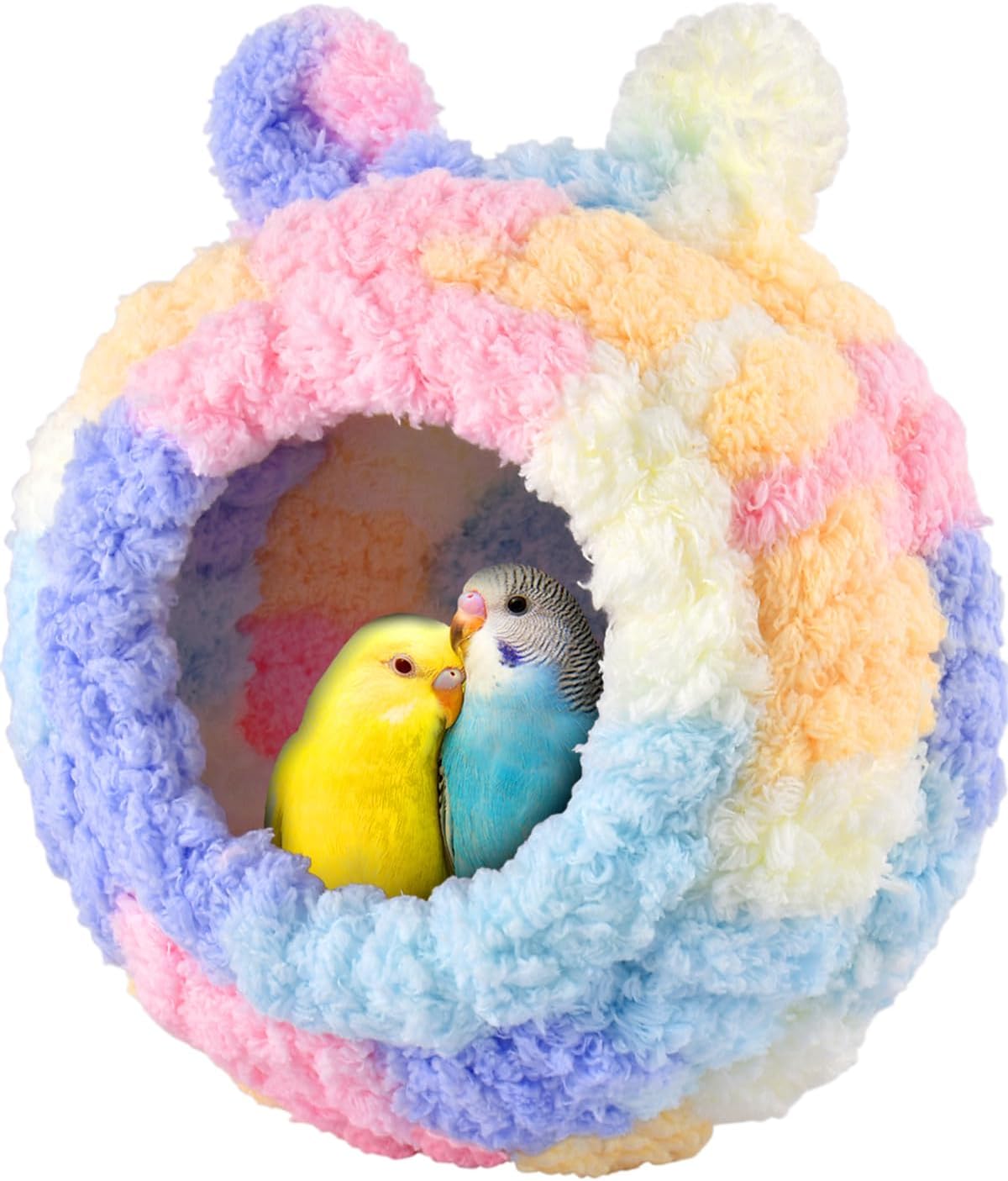 Lovebird Nest, Bird Breeding Bed Parrot Snuggle Hut Conure House for Budgie Cockatiel Conure Lovebird Canary Finch Hamster Small Pets