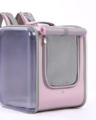 Cat Backpack Carrier Large Pet Backpack Carrier, 16lbs Load-Bearing Ventilated Design Dog Backpack Carrier for Small Dogs, Sturdy Cat Bubble Backpack for Travel, Hiking & Outdoor