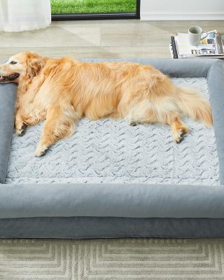 Washable Dog Beds for Large Dogs, XL Dog Couch, Orthopedic Dog Sofa Bed with Removable & Waterproof Cover, Extra Large Dog Bed with Bolster Sides for Sleeping, Big Dog Couch Bed with Sides