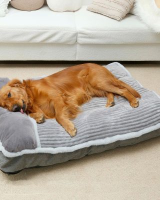 Large Dog Bed with Pillow for Crate Kennel, Sofa Dog Bed, Super Soft pet Bed for Medium, Jumbo, Furniture